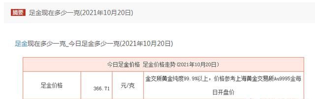 现在千足金是什么价格图1